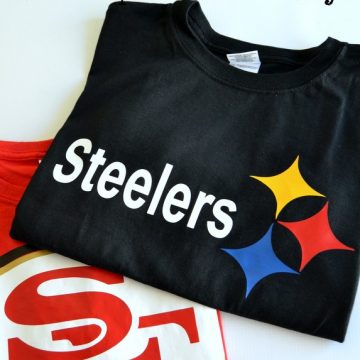 DIY NFL Shirts with Expressions Vinyl and $100 giveaway on seelindsay.com #VinylNFL