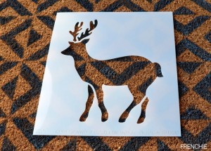Create this easy doormat using Royal Design Studio and a $9 doormat from Ikea on seelindsay.com