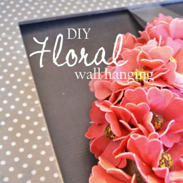 Create this easy and inexpensive wood floral wall hanging only on seelindsay.com #madewithmichaels #plaidcrafts