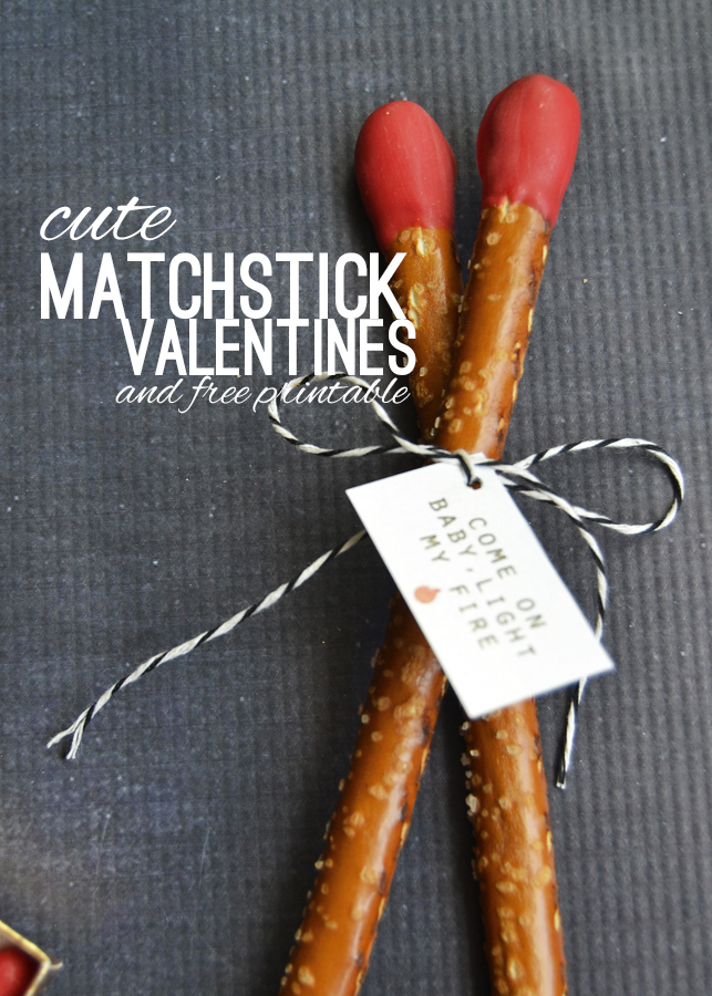 Pretzel Stick Valentines for kids