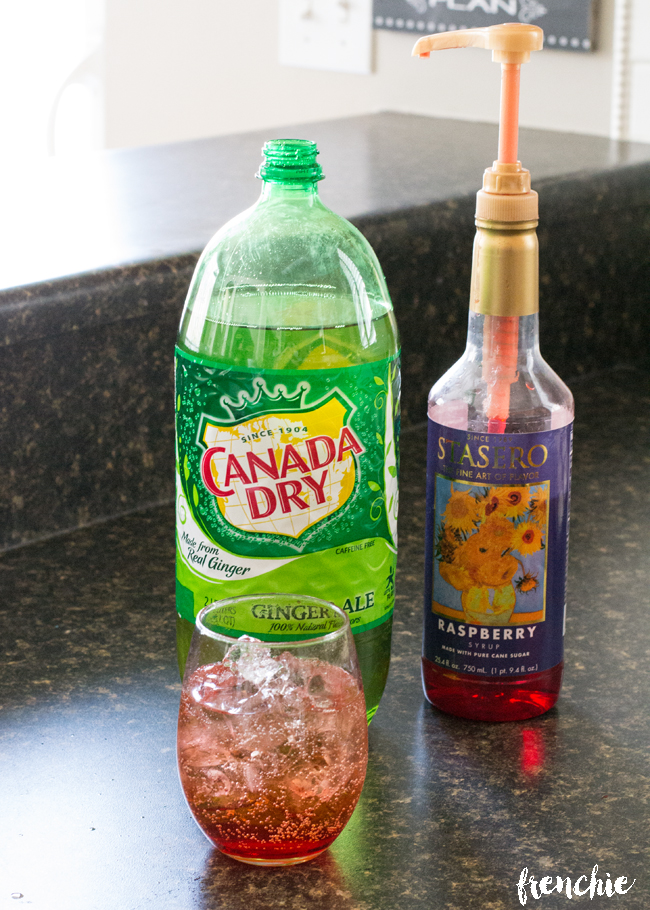 Make a fun Italian Soda recipe using raspberry syrup, Canada Dry Ginger Ale® and cream. Recipe only on seelindsay.com #KeepSpringBubbly #ad