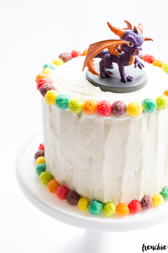 Create this homemade funfetti cake using General Mills Trix cereal.