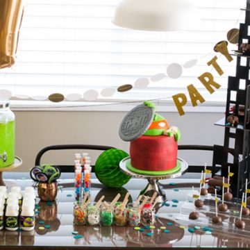 tmnt party tablescape