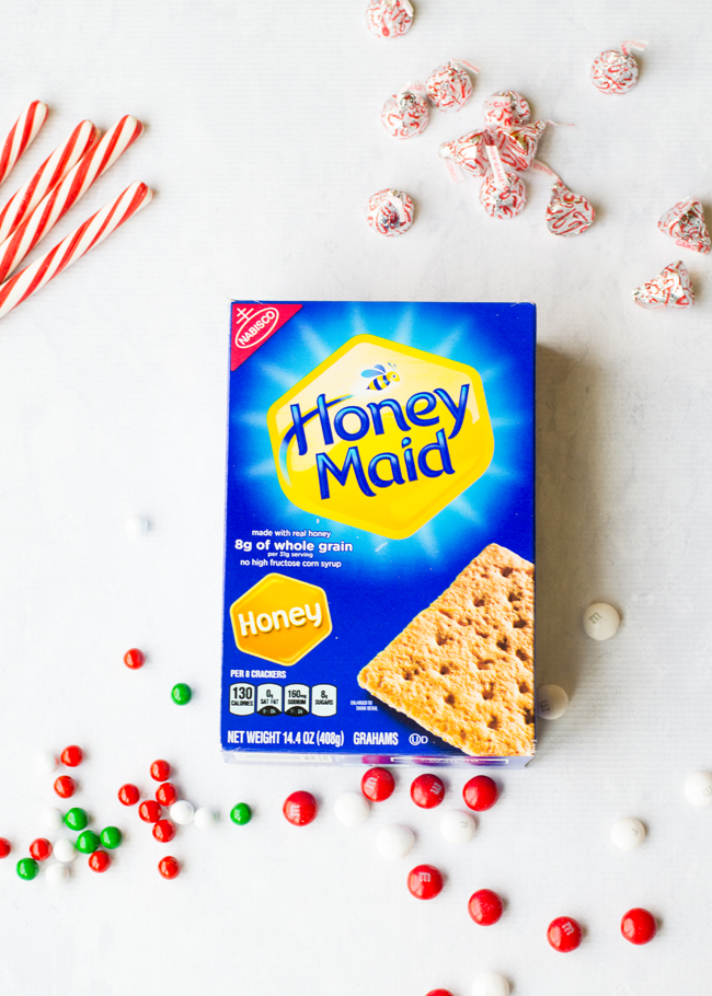 Have a fun Holiday Party making mini gingerbread houses with Honey Maid Graham Crackers
