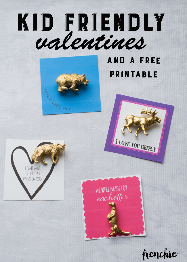 Make these easy animal kids valentines with a free printable available at seelindsay.com