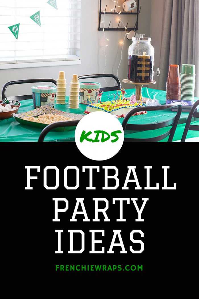 Create a simple football party for kids and adults alike. Perfect for a Superbowl Party