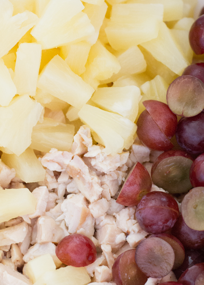 Make this delicious and easy chicken, cashew and grape pasta salad