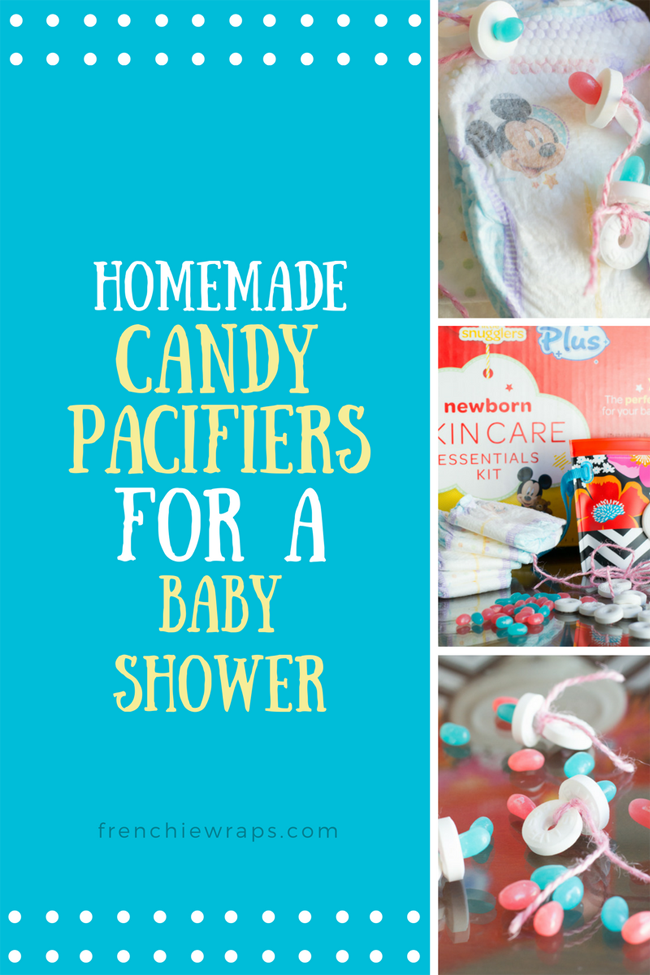 how to make candy pacifiers. perfect for a baby shower or gender reveal party