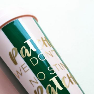 DIY Tumbler using Expressions Vinyl and a Troop Beverly Hills quote