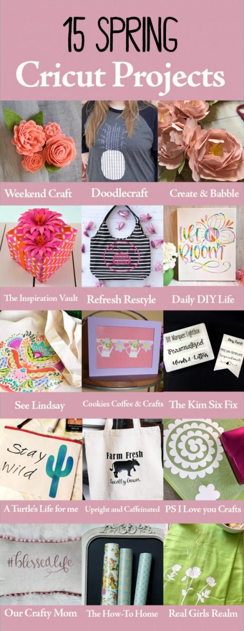 Easy to create spring projects made with your Cricut machine. #Cricut #SpringDIY #CricutMade