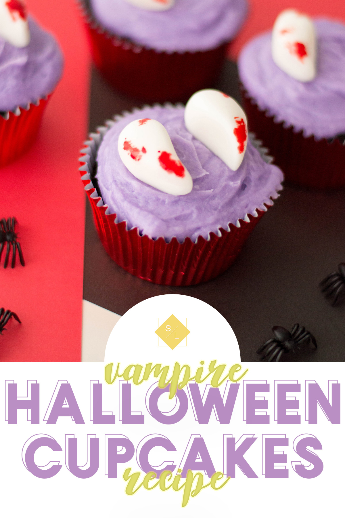 Easy Vampire Cupcakes for Halloween | seeLINDSAY