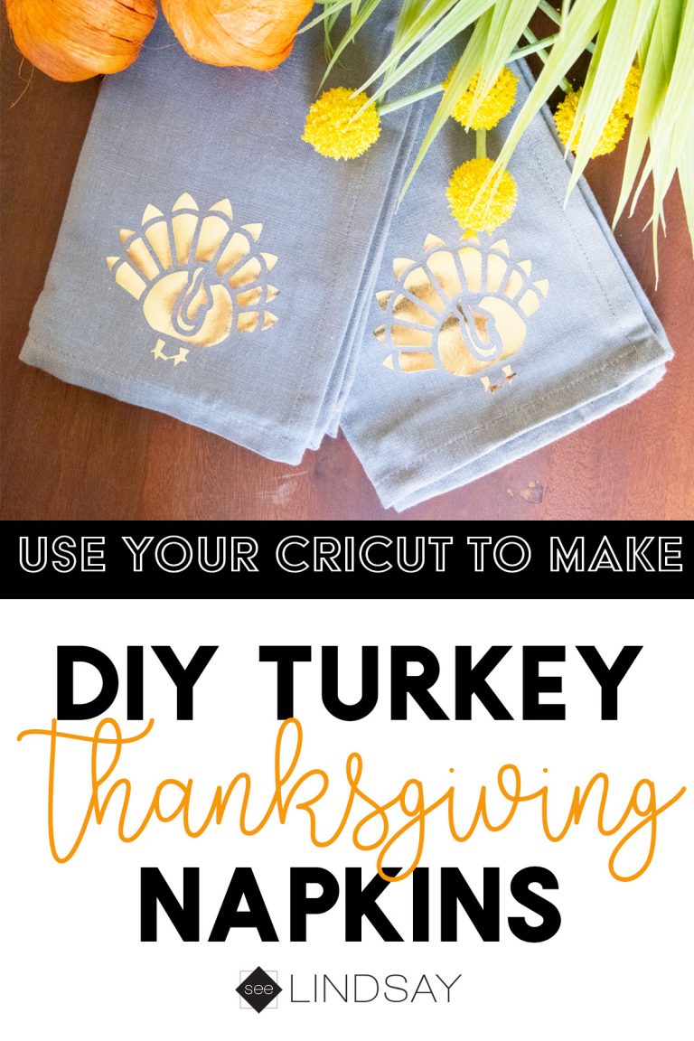 DIY Thanksgiving Napkins - Perfect for your Fall Tablescape | seeLINDSAY