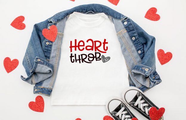 Custom T-Shirt for Valentines Day - FREE Heart Throb SVG - seeLINDSAY