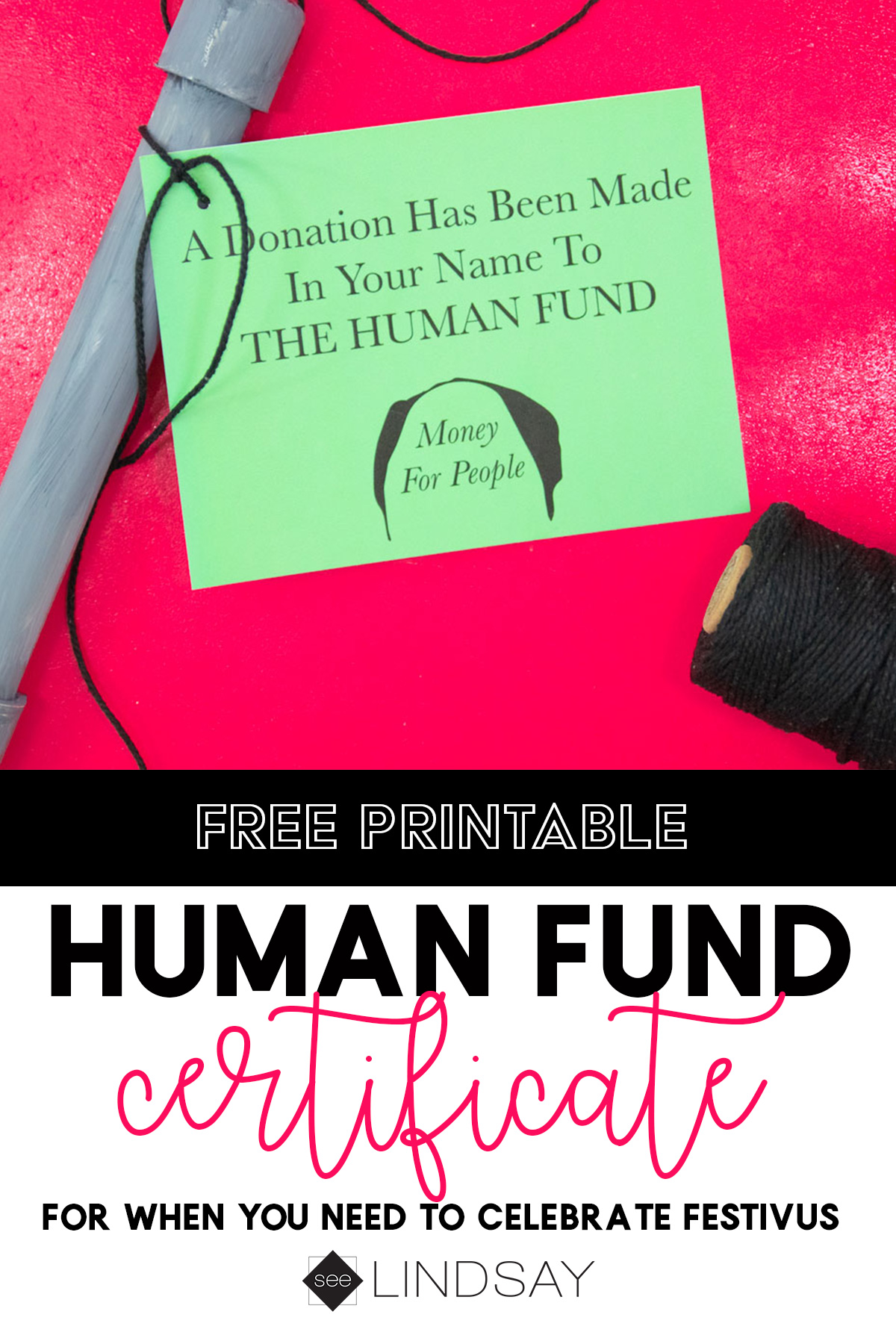 human fund donation printable