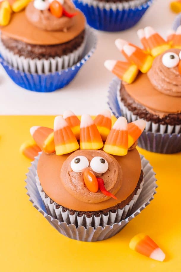 Turkey Cupcakes for Thanksgiving - Kid-Friendly Recipe - seeLINDSAY