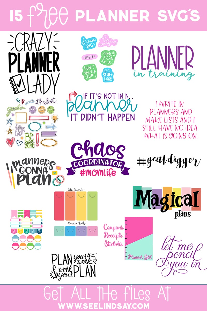 Planner Tabs & Bookmarks + 15 more FREE Planner SVGs  Diy planner  notebook, Planner tabs, Planner printables free