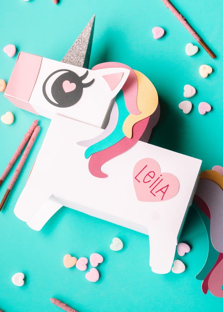 DIY Unicorn Valentine Box - The Cutest Box You'll Ever See | seeLINDSAY