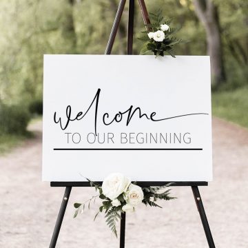 wedding sign using cricut