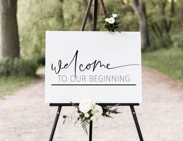 wedding sign using cricut