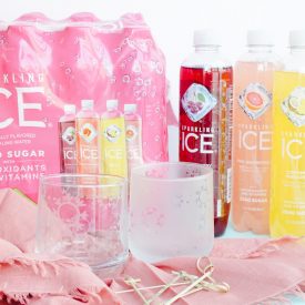 sparkling ice packaging by etched glasses