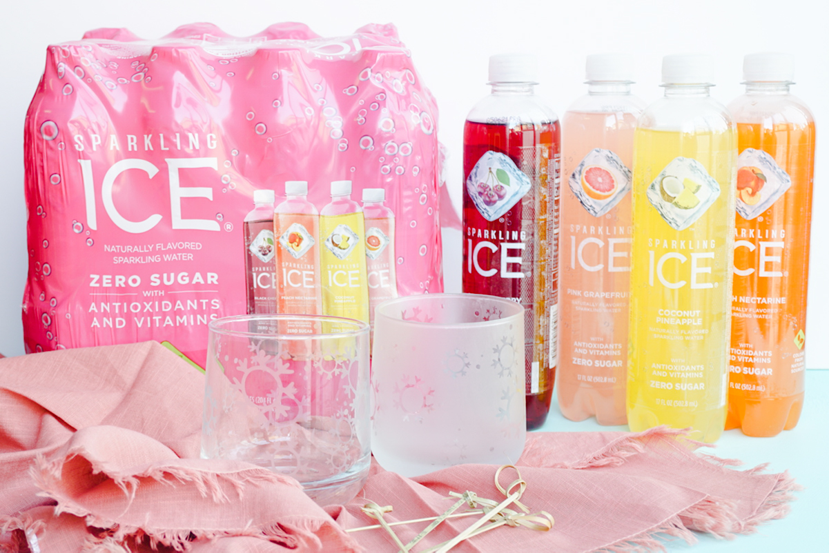 sparkling ice packaging by etched glasses