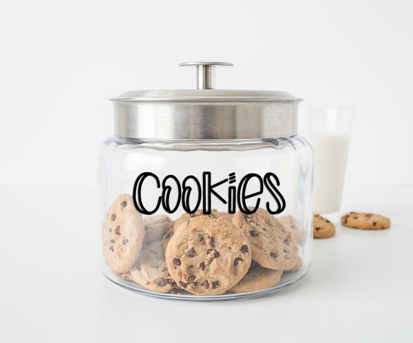 word cookies on cookie jar