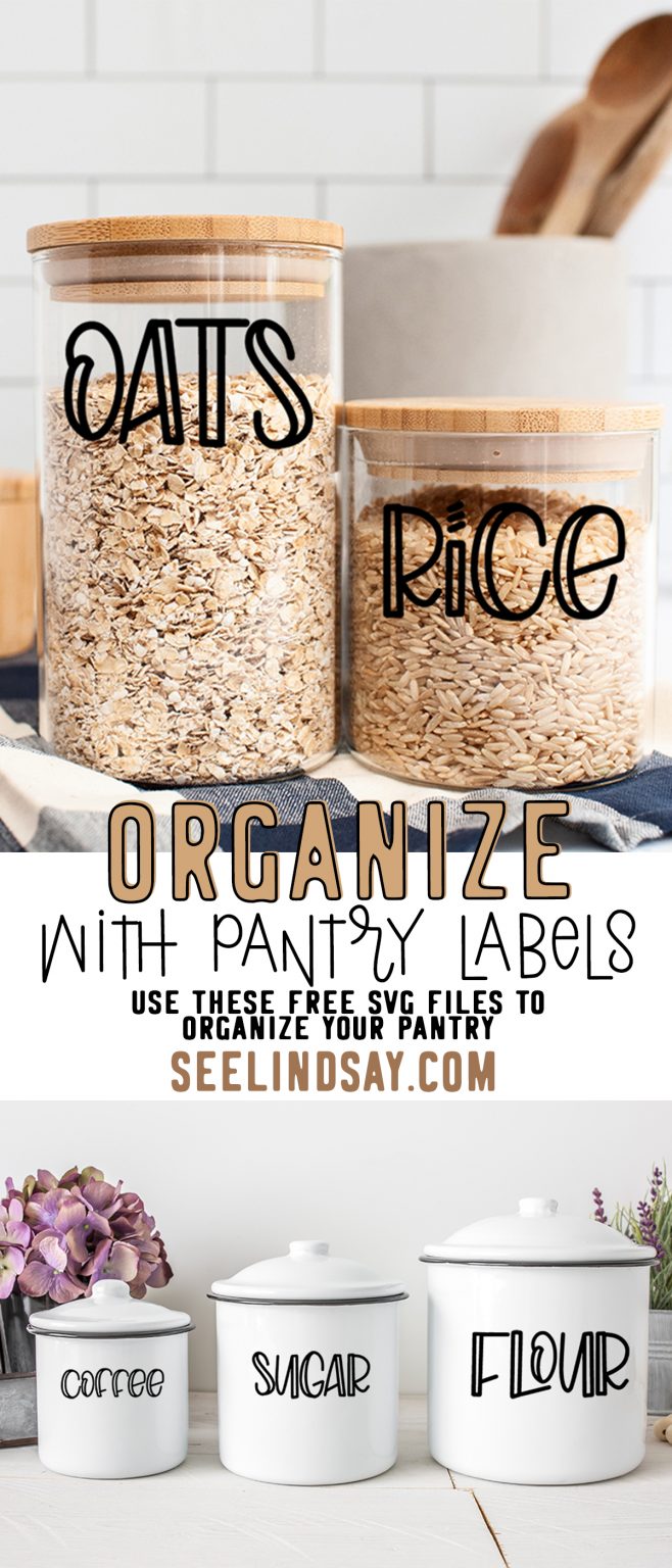Making Pantry Labels with your Cricut FREE SVG Files seeLINDSAY
