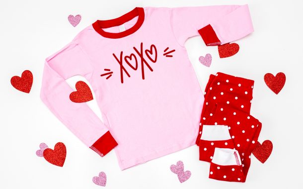 DIY Valentine Pajamas - FREE XOXO SVG - seeLINDSAY