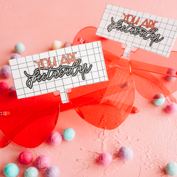 valentine heart glasses with printable