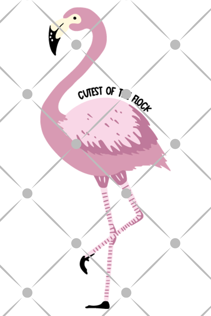 flamingo svg that says cutest of the flock
