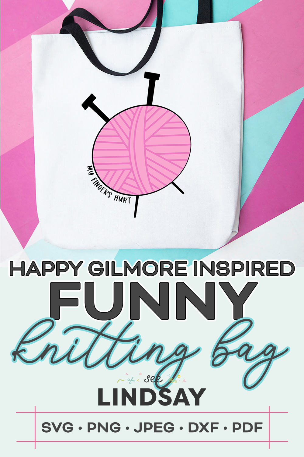 funny happy gilmore svg on bag